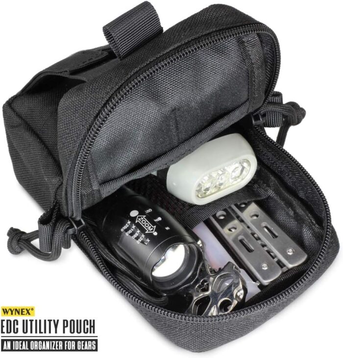 WYNEX Tactical EDC Pouch, Molle Utility Pouches Gadget Organizer Phone Holder Waist Pack Smartphone Pouch Tool Holster Pocket - Image 5