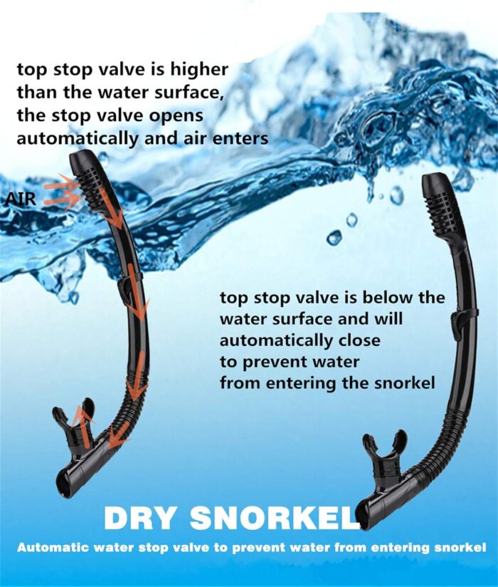 Snorkeling Gear for Adults Snorkel mask Set Scuba Diving mask Dry Snorkel Swimming Glasses Swim Dive mask Nose Cover Youth Diving - Image 5