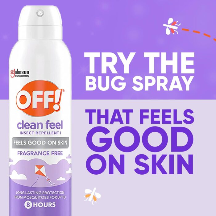 OFF! Clean Feel Insect Repellent Aerosol with 20% Picaridin, Bug Spray with Long Lasting Protection from Mosquitoes, Feels Good on Skin, 5 oz - Image 6