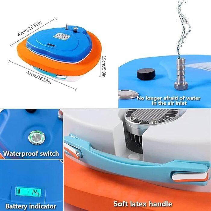 5 Hours Scuba Diving Ventilator System with Mask Mount, Diving Equipment Diving Toys Floating Air Pump/Tank with 10M Telescopic Pipe & Breathing Regulator 57 Liters/min for Underwater Snorkeling - Image 4