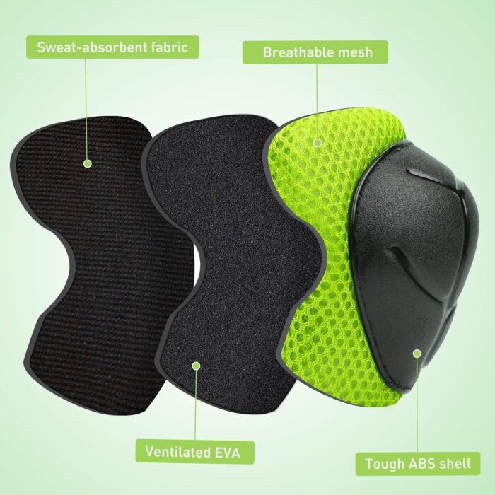 KUYOU Kids Knee Pads Elbow Pads Guards Protective Gear Set Safety Gear for Roller Skates Cycling BMX Bike Skateboard Inline Skatings Scooter Riding Sports. - Image 4