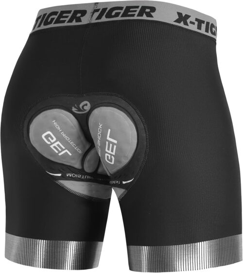 X-TIGER Cycling Underwear Mens Bike Shorts 5D Padded Mountain Biking Riding Shorts with Anti-Slip Leg,Bicycle Liner Shorts