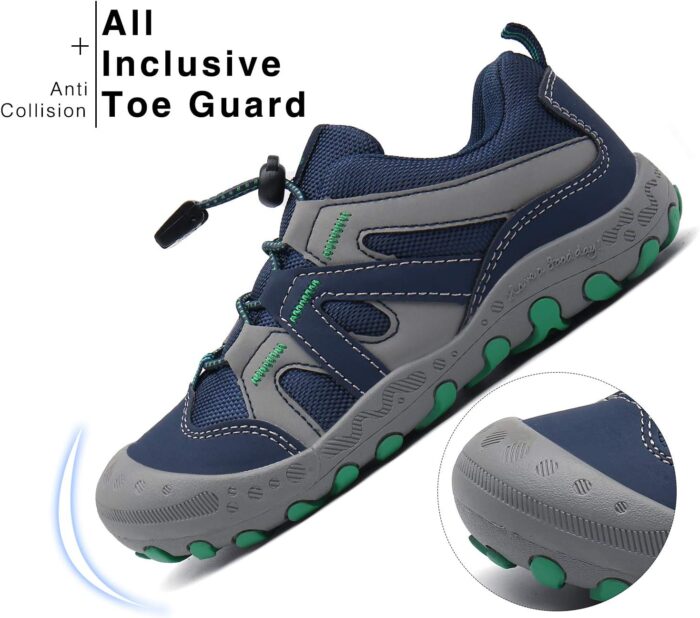 Mishansha Kids Hiking Boots Toddler Girls Boys Hiking Shoes Water-Resistant Anti-Collision Non-Slip Athletic Outdoor Trekking Boots - Image 4