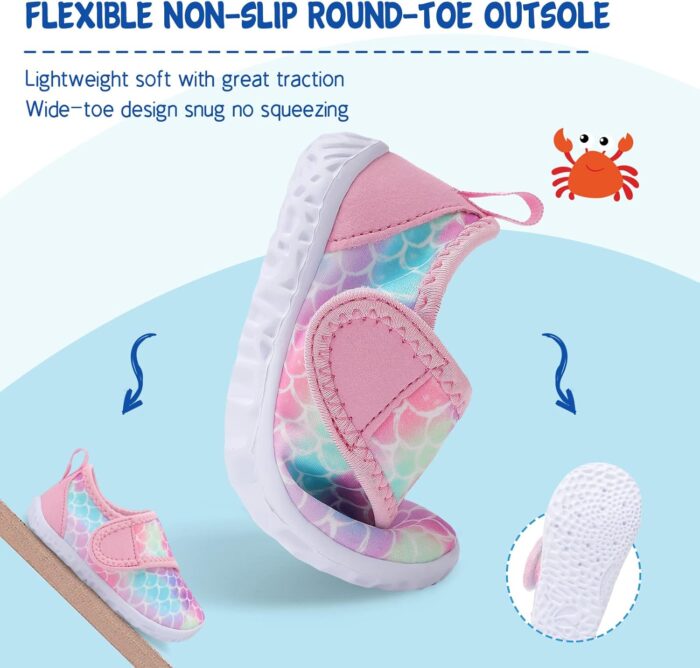 LeIsfIt Toddler Water Shoes Boys Girls Aqua Socks Kids Breathable Swim Shoes Non-Slip Barefoot Beach Shoes - Image 5