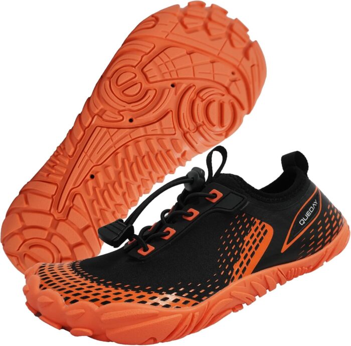 Queday Water Shoes for Women Men Quick Dry Barefoot Shoes Athletic Lightweight Sports Aqua Socks Outdoor Swim Fishing Hiking Diving Surf Walking Kayaking