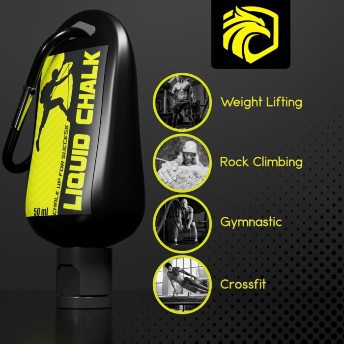 EAGLES Pro Grade Liquid Chalk 50, 120 or 280ml Mess-Free Chalk for Weightlifting, Gymnastics Rock Climbing, Dancing, Pole Grip, Sports & Workout Chalk - Sweat-Resistant and Long Lasting - Image 3