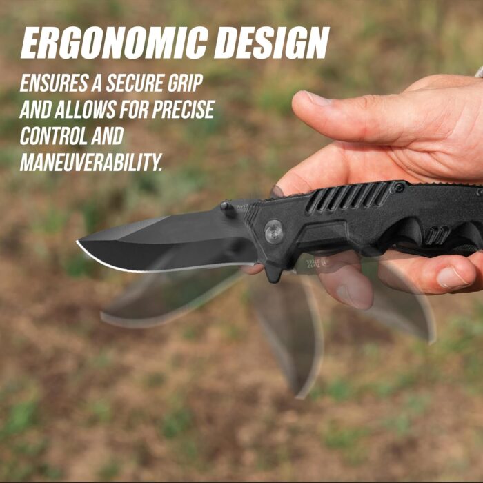 Pocket Folding Knife with Stainless Steel Point Lock Blade Knives and Lightweight Lockback Multi-Tool for Camping, Outdoor, Hunting，Survival and EDC - Image 6