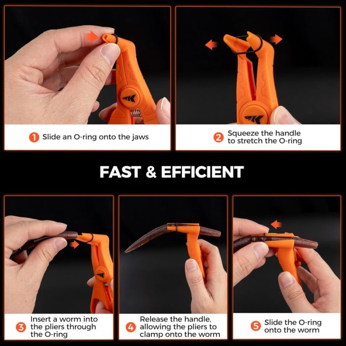 KastKing AlumaStream 7.5" Aluminum Fishing Pliers, Crossover Pliers, Wacky & Neko Rig Pliers With O-Ring Storage, Fishing Gear, Fishing Gifts for Men, Corrosion-Resistant Saltwater & Freshwater Pliers - Image 5