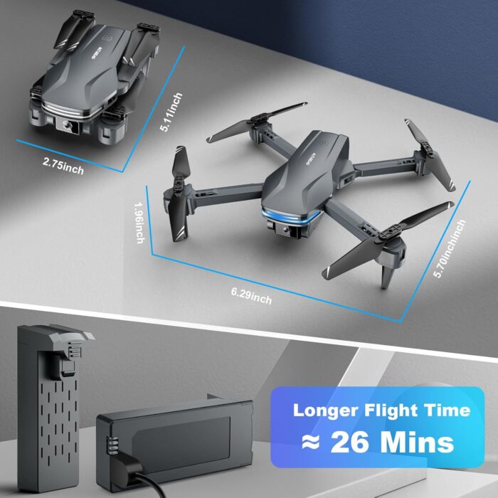 Drones with Camera for Adults 1080P HD Foldable Drone with Carrying Case Drones for Kids with One Key Take Off/Land, 3 Speed Mode, 360° Flip S101 - Image 5