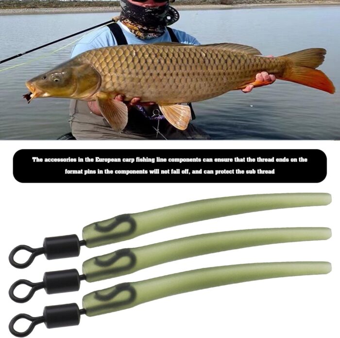 eMagTech 40Pcs Anti Tangle Sleeves Quick Change Swivels Replacement Carp Fishing Terminal Tackle Accessories for Pulley Rigs Portland Rigs Running Ledgers - Image 3