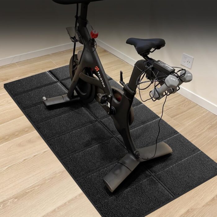 Bike Treadmill Walking Pad Mat 63x30,Compatible with Peloton, 1/4" Thick Bike mat for Hardwood Floors Protector, Trainer Pad for Under Stationary Bike on Carpet, Exercise Mat, Noise Shock Absorption - Image 9