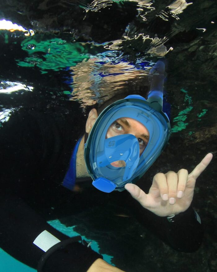 W WSTOO Full Face Snorkel Mask Adults,Suitable for Beginners Dry Top Snorkeling Gear,Can Your Mouth or Nose to Breathe,180 Degrees Panoramic View,Anti-Fog Anti-Leak,Summer Travel and Vacationing Gifts - Image 7