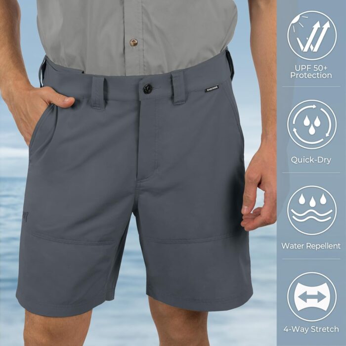 KastKing Cool Caster Men's Fishing Shorts, UPF 50+ Hiking Shorts, 10.5” and 7.5” Available, Water Repellent, 4-Way Stretch - Image 2
