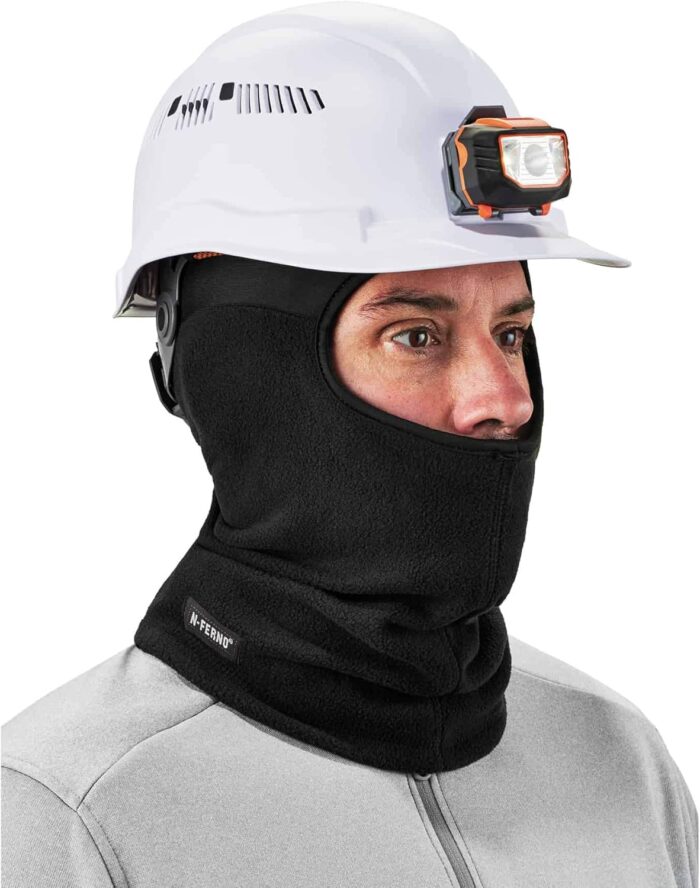 Balaclava with Spandex Top, Comfortable Wear Under Helmet, Winter Face Mask, Ergodyne N-Ferno 6822,Black - Image 7
