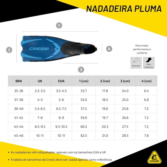 Cressi Adult Snorkeling Full Foot Pocket Fins Made with Advanced Technology - Pluma: Made in Italy - Image 4
