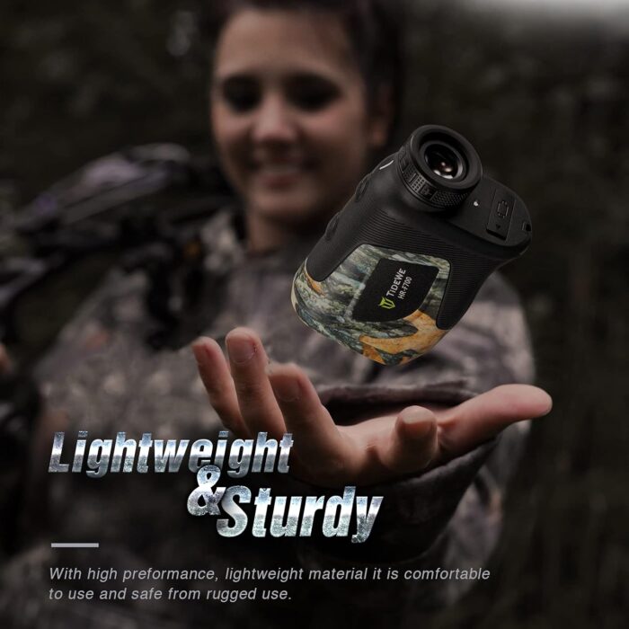 TIDEWE Hunting Rangefinder with Rechargeable Battery, 700/1000Y Camo Laser Range Finder 6X Magnification, Distance/Angle/Speed/Scan Multi Functional Waterproof Rangefinder with Case - Image 5