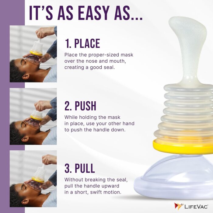 LifeVac Home Kit - Portable Suction Rescue Device, First Aid Kit for Kids and Adults, Portable Airway Suction Device for Children and Adults - Image 5