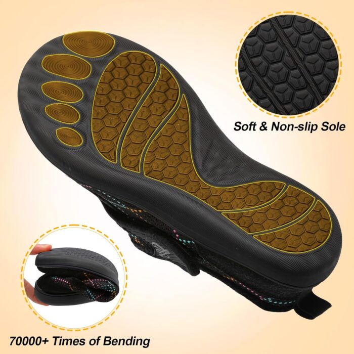 LeIsfIt Womens Slippers Wide Diabetic Shoes Adjustable Arthritis Edema House Shoes Indoor Outdoor Slippers - Image 4