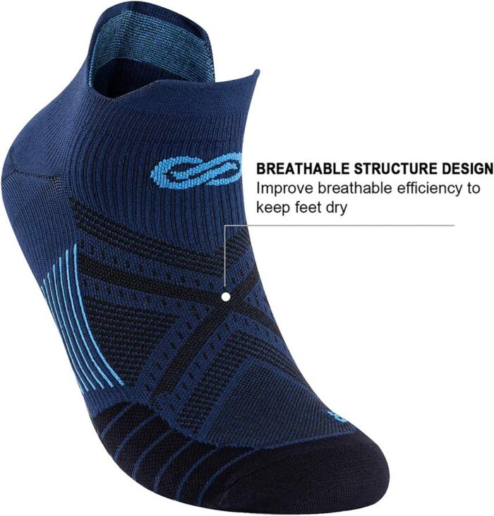 PAPLUS Ankle Compression Sock for Men and Women 2/4/6 Pairs, Low Cut Compression Running Sock with Ankle Support - Image 2
