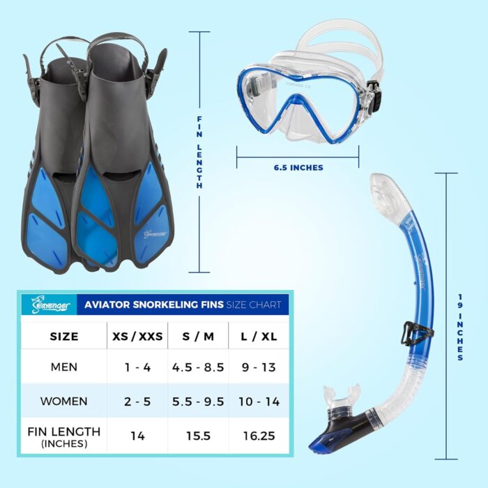 Seavenger Aviator Snorkeling Set with Gear Bag - Image 5