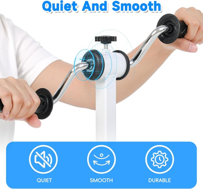 Arm Bike For Physical Therapy | Portable Rehabilitation Exerciser for Arm and Shoulder Workout, Home Fitness Equipment for Seniors with Strong Suction & Adjustable Resistance - Image 4
