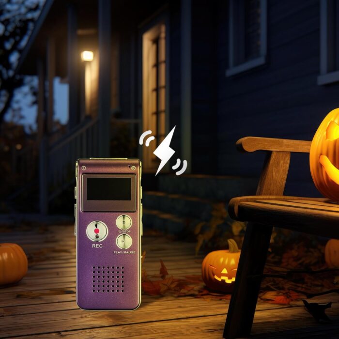Ghost Hunting Equipment Paranormal Equipment for Ghost Hunting Digital EVP Voice Activated Recorder Rechargeable Recorder Device with Microphone, 8GB(Purple) - Image 4