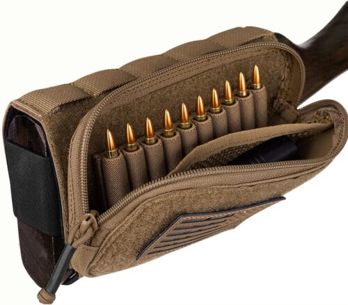 PETAC GEAR Tactical Buttstock Rifle Stock Pack/Adjustable Shell Holder Cheek Rest Pouch for Long Action …