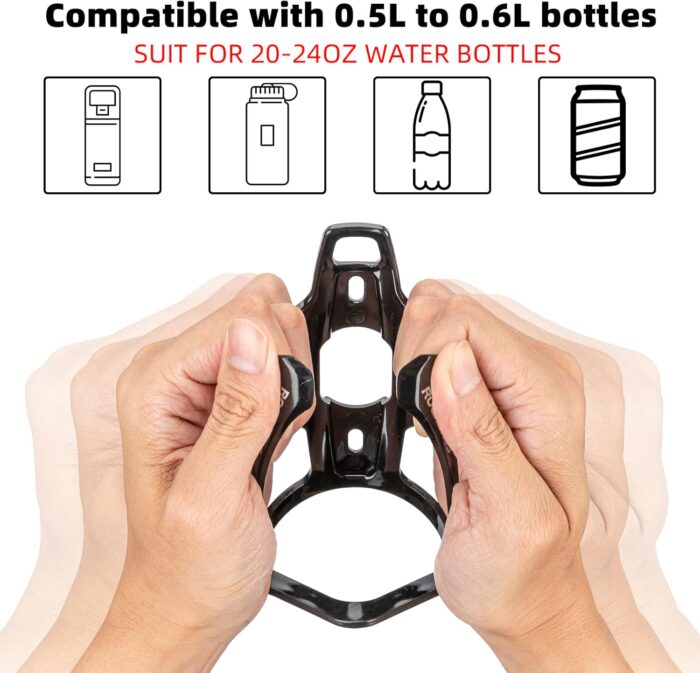 ROCKBROS Bike Water Bottle Holder Ultra-Light Bicycle Bottle Cages with Screws Tool, Universal Bike Cup Holder Rack for Road MTB Bikes… - Image 2