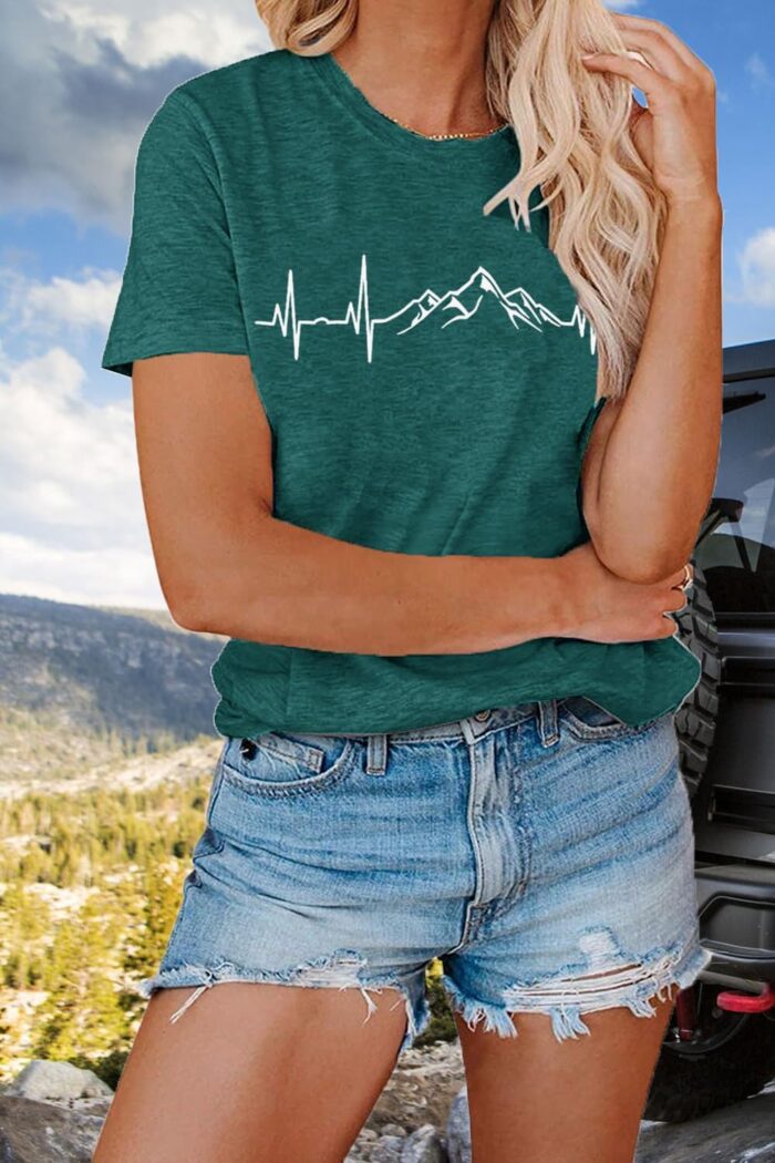 Women Mountain Adventure Workout Tanks Hiking Camping Graphic Athletic Sleeveless Funny Tee Tops - Image 3