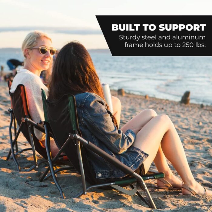 Cascade Mountain Tech Folding Camp Chair for Camping, Beach, Picnic, Barbqeues, Sporting Events with Carry Bag - Image 5