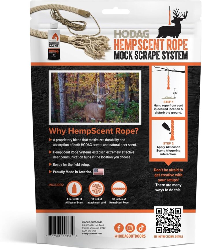 HODAG HempScent Rope Mock Scrape System Single-Setup | Deer Hunting Accessories | Deer Hunting Gear | Trail Camera Accessory | Bow Hunting Accessories | Hemp Rope | Deer Hunting Gifts - Image 2