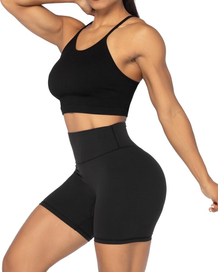 Sunzel No Front Seam High Waist Biker Shorts for Women, Squat Proof Yoga Workout Gym Bike Shorts - Image 6