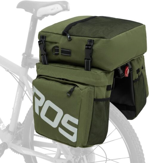 Roswheel Bike Bag Accessories Panniers for Bicycle Rear Rack Bag 50L Waterproof Mountain Electric Bike Saddle Bags for Cycling Traveling Commuting
