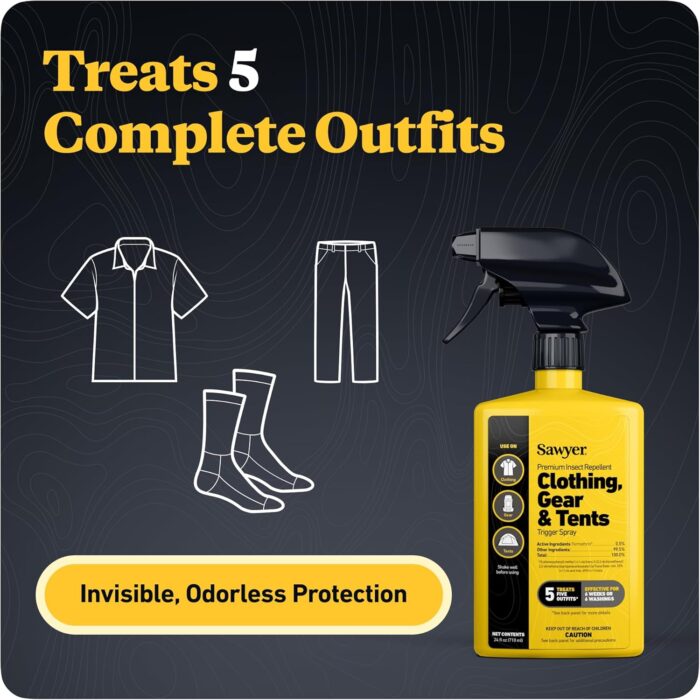 Sawyer Products SP657 Premium Permethrin Insect Repellent for Clothing, Gear & Tents, Trigger Spray, 24-Ounce - Image 2
