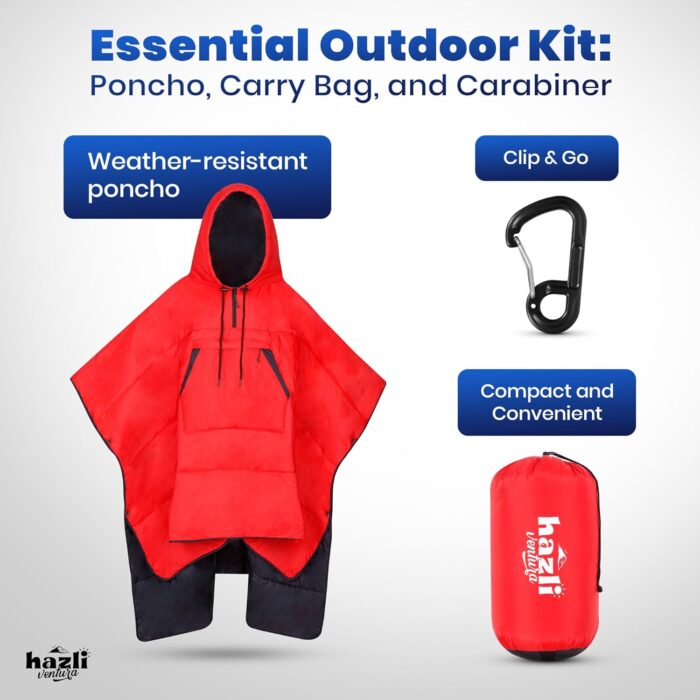 hazli Warm Camping Blanket - Stadium Blanket, Wearable Sleeping Bag Adult, Stadium Sack, Stadium Blankets for Cold Weather, Outdoor Sports Mom Essentials, Stadium Sak, Outdoor Blanket for Sports - Image 3