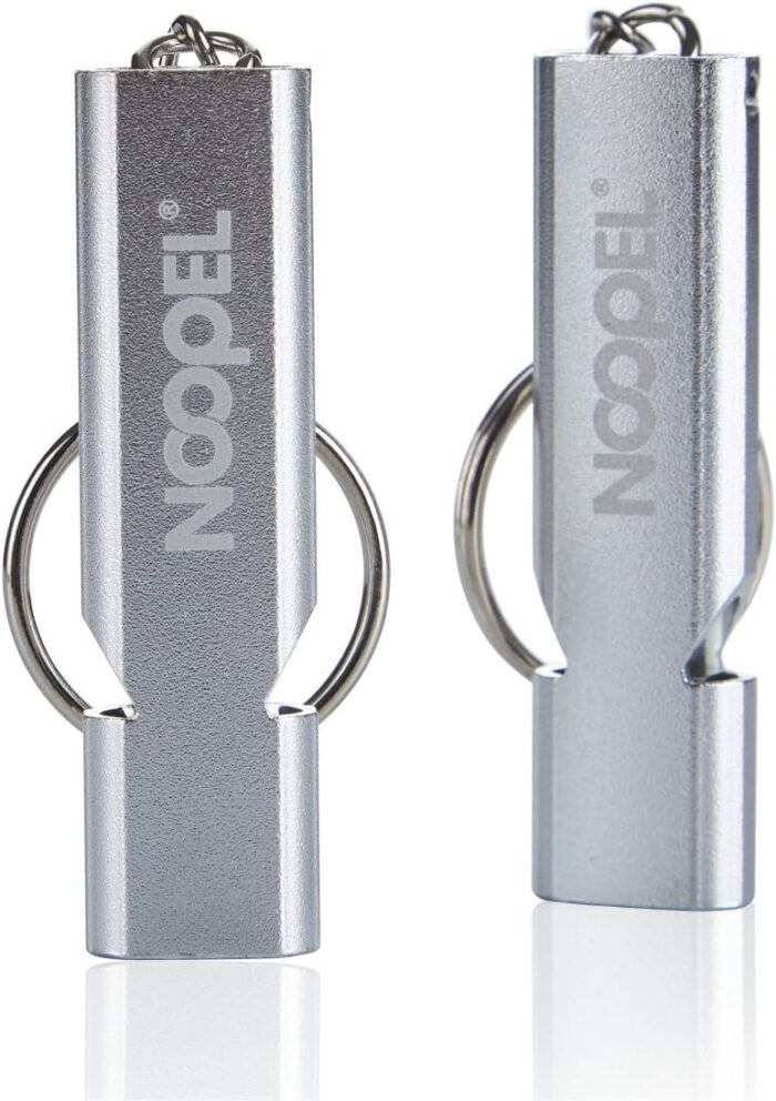Noopel Emergency Whistles Lifeguard Safety Whistle with Lanyard and Keychain for Outdoor Camping Hiking Boating Backpacking Fishing Kayak Kids Rescue Signaling Loud Survival Whistle - Image 2