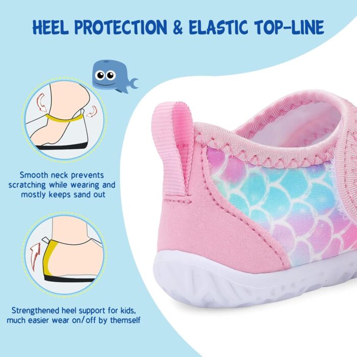 LeIsfIt Toddler Water Shoes Boys Girls Aqua Socks Kids Breathable Swim Shoes Non-Slip Barefoot Beach Shoes - Image 4