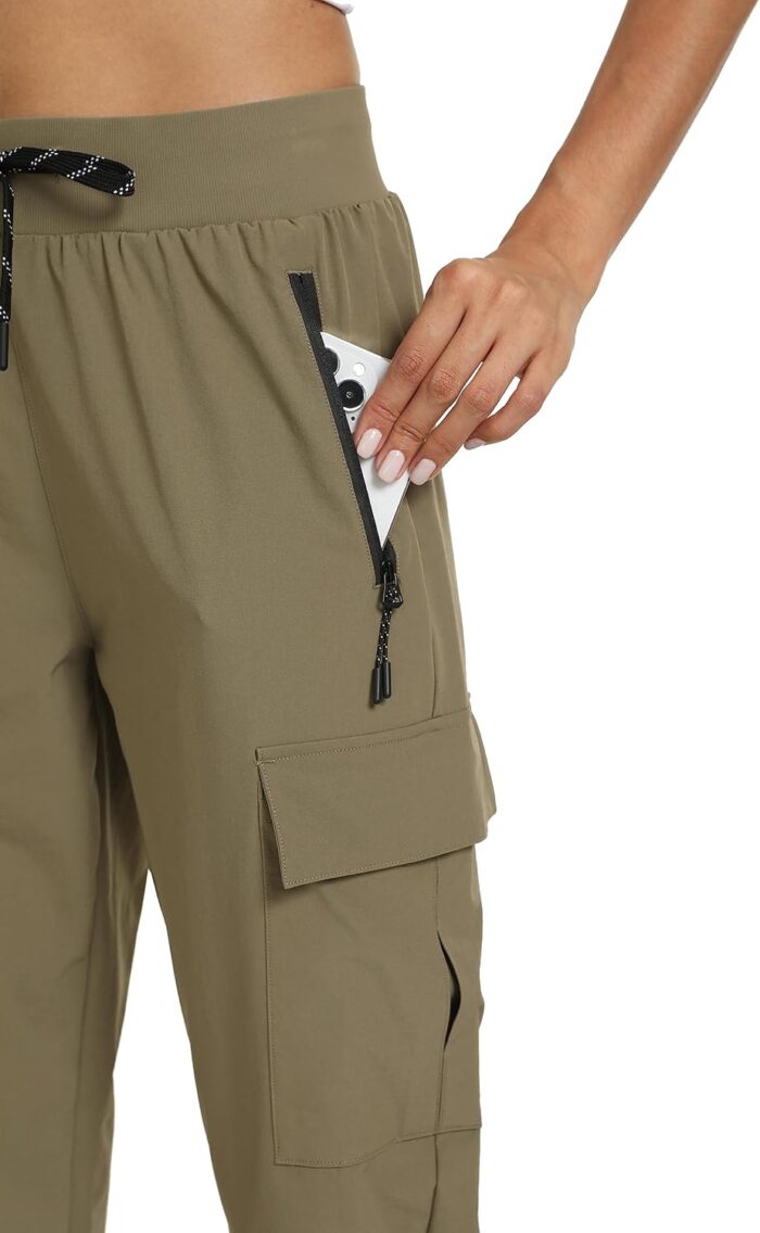 Womens Cargo Pants with Pockets-Lightweight Quick Dry Water Resistant Hiking Pants for Travel Casual Athletic and Outdoor - Image 5