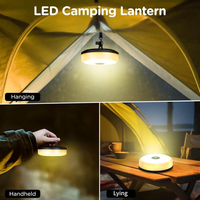 OGERY Camping String Lights, 4 in 1 Quick Storage 32.8FT Rechargeable Tent Lights String with 8 Lighting Modes, Hanging Waterproof Portable LED Lamp for Outdoor Patio Awning Garden Party Essentials - Image 5