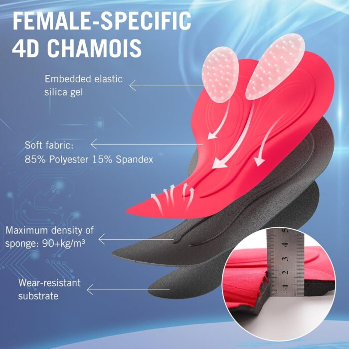 baleaf 4D Padded Bike Shorts Women Cycling Underwear Gel Padding Pockets - Image 5