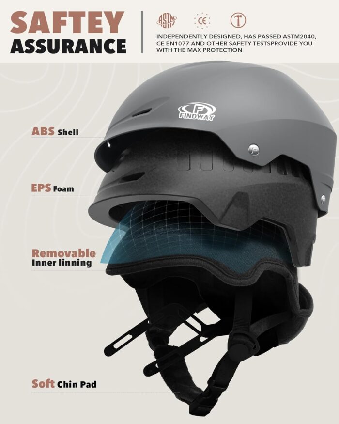 Findway Ski Helmet [Upgrade] Snowboard Helmet for Adults,[Goggles Friendly] Durable ABS Shell, Protective EPS Foam & Adjustable Dial, Snow Sport Helmet for Men, Women & Youth - Image 2