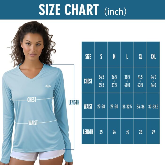 Palmyth Womens UPF 50+ Fishing Shirts Sun Protection Long Sleeve T-Shirt - Image 6