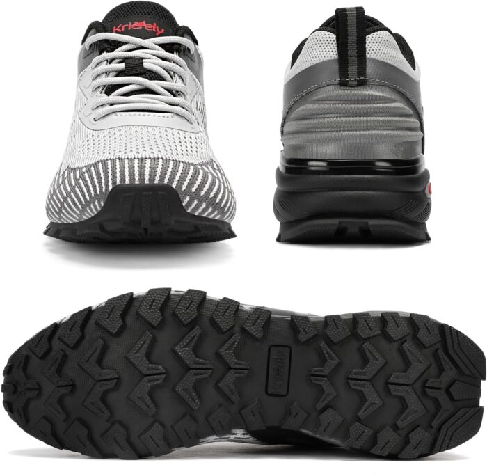 Kricely Men's Trail Running Shoes Non Slip Hiking Shoes Tennis Shoes Fashion Sneakers Workout Footwear - Image 6