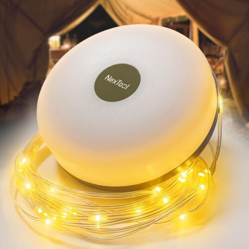 Camping Lights String, Outdoor String Light with 5 Lighting Modes, Quick 30s Recovery, Durable and Waterproof, USB Charging - Portable Camping Lights for Yard/Hiking (32.8ft)