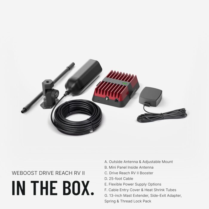 weBoost Drive Reach RV II- Cell Phone Signal Booster kit | Boosts 4G LTE & 5G for All U.S. Carriers - Verizon, AT&T, T-Mobile & More | Made in The U.S. | FCC Approved (Model 474061) - Image 6
