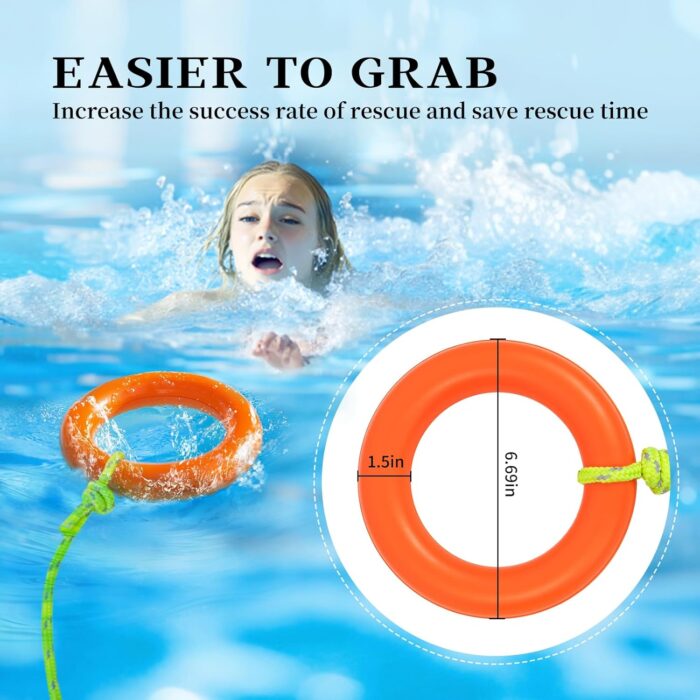 AOLEBA Water Rescue Throw Bag, Throwable Device with 8MM Reflective Throw Line,Tensile Strength Up to 1900Lbs Boating Equipment, Emergency Water Bag Safety Equipment for Kayaking Rafting - Image 5