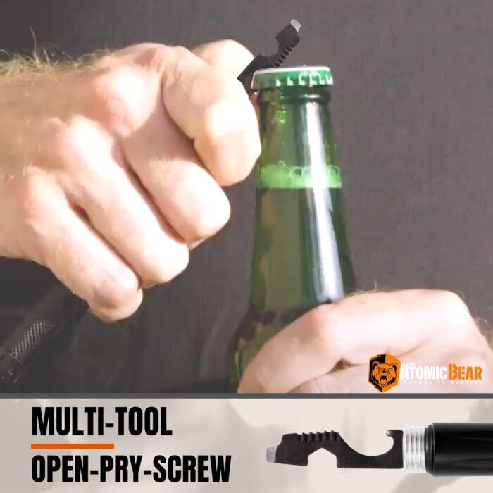 Tactical Pen – Self Defense Pen & Multi-tool Pen - Flashlight Survival Pen for Men & Women - Tactical Gear & Gift - Military EDC Pen + Glass Breaker + Bottle Opener – 3 Ink Refills + 12 Batteries - Image 4