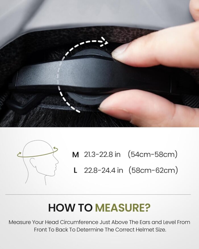 OutdoorMaster Adult Bike Helmet - Bicycle Helmet with Rechargeable Rear LED Light, Detachable Magnetic Goggles, Removable Sun Visor - Suitable for Commuting and Cycling for Men and Women - Image 4