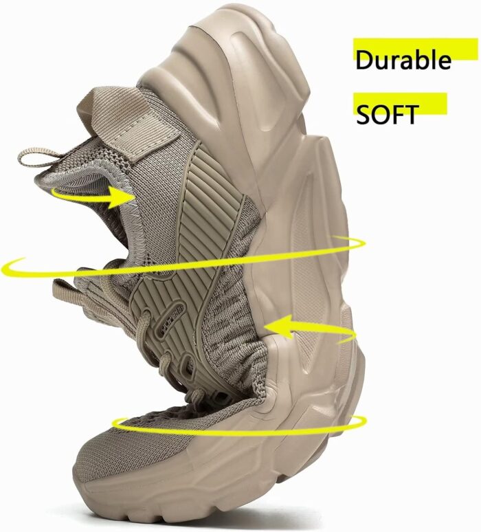 Men's Running Shoes, Non Slip, Breathable, Lightweight Fashion Sneakers, Slip Resistant Athletic Sports Walking Gym Work Shoes - Image 6