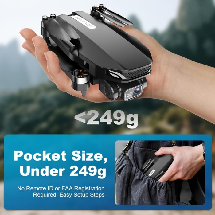 Drone with Camera, 2K HD FPV Drone with Brushless Motor, Altitude Hold, Gesture Selfie, One Key Take Off/Landing, 3D Flips, Waypoint Fly, 2 Batteries, Foldable Mini Drones for Kids and Beginners - Image 7